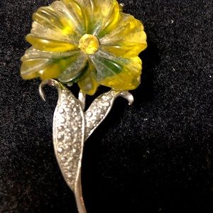 Vintage sunflower brooch